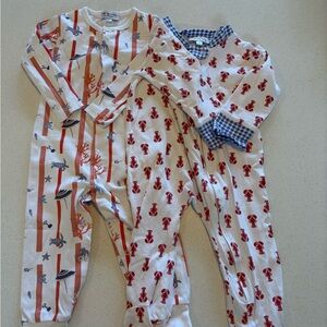 Boutique One Piece Outfit/Pjs - Lobster and Nautical Design - like new!